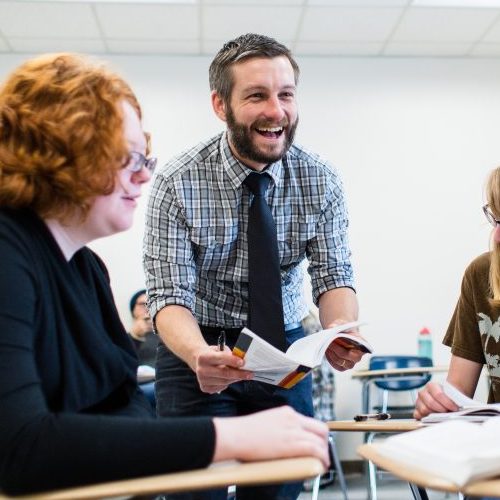 a UNCA professor leading a class discussion